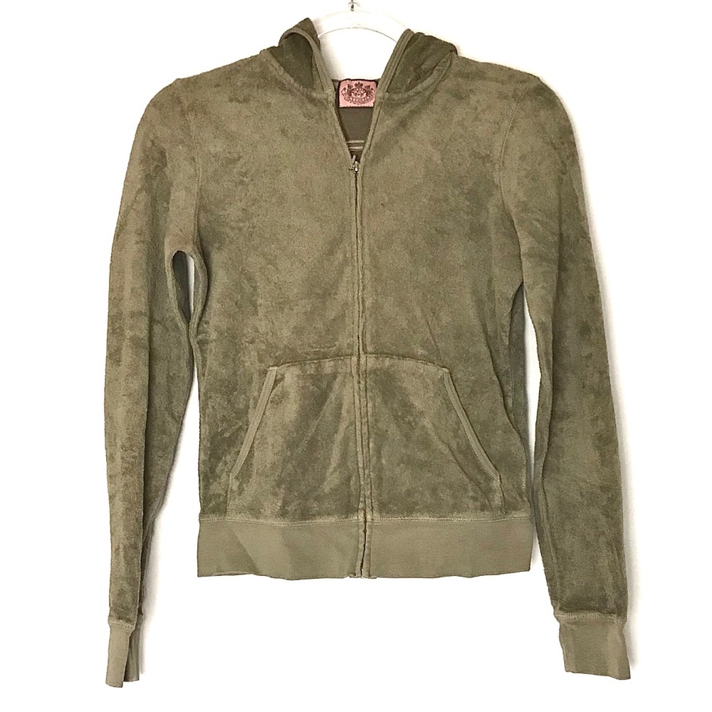 Juicy Couture Full Zip Puff Puff Velour Hoodie